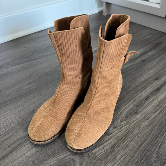 Jimmy Choo Textured Suede Leather Faux Fur Lined Chestnut Moto Bootie 38 Boots - Picture 2 of 5